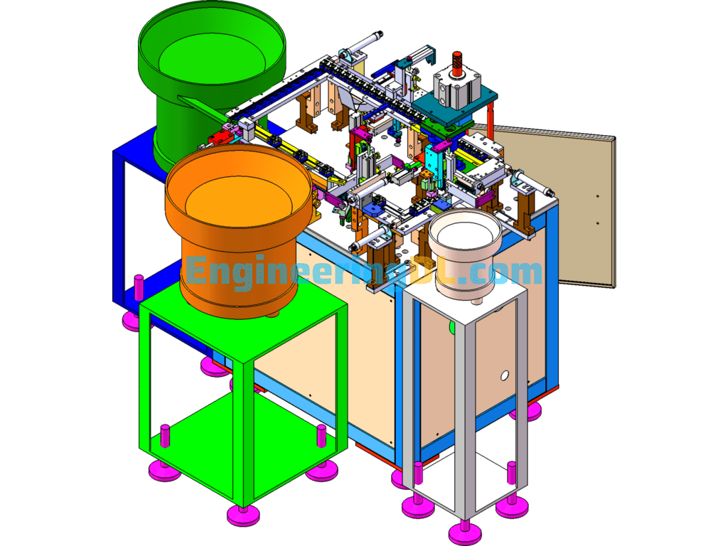 Audio Interface Assembly Machine, Electronic Parts Assembly Equipment SolidWorks, 3D Exported Free Download