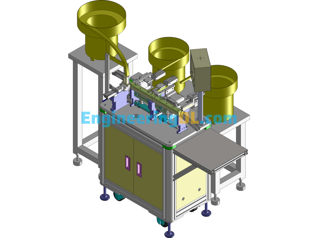 AVG-08 Automatic Machine For Inserting Grounding Foot, Loose Grounding Foot Assembly Machine SolidWorks, 3D Exported Free Download