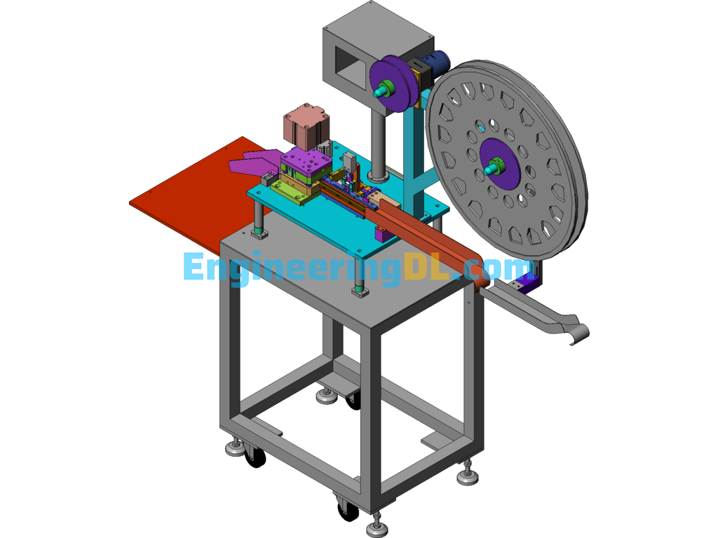 BA026 Terminal Bending And Cutting Machine SolidWorks, 3D Exported Free Download