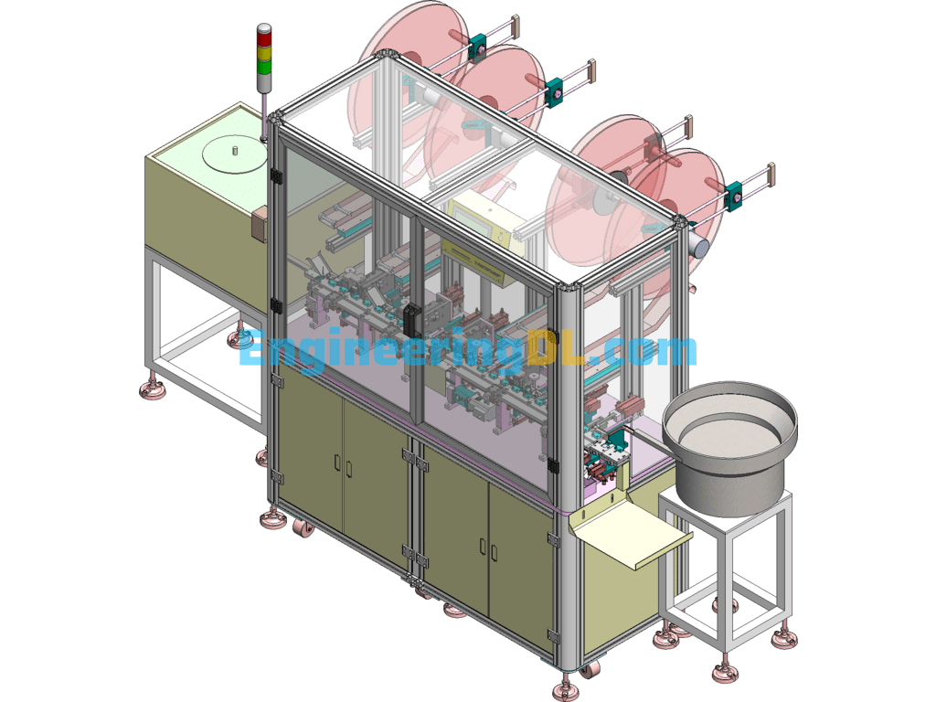 BU Connector Insertion Terminal Machine SolidWorks, 3D Exported Free Download
