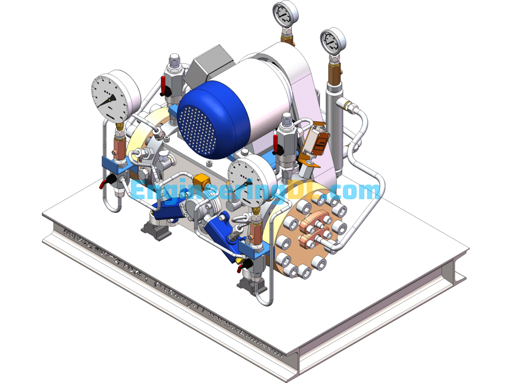 CartD25 Series Diaphragm Compressor SolidWorks Free Download