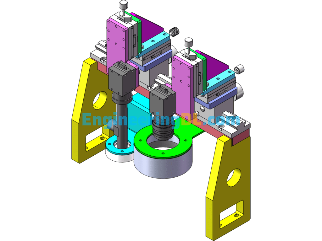 CCD Fine Adjustment Mechanism SolidWorks, 3D Exported Free Download