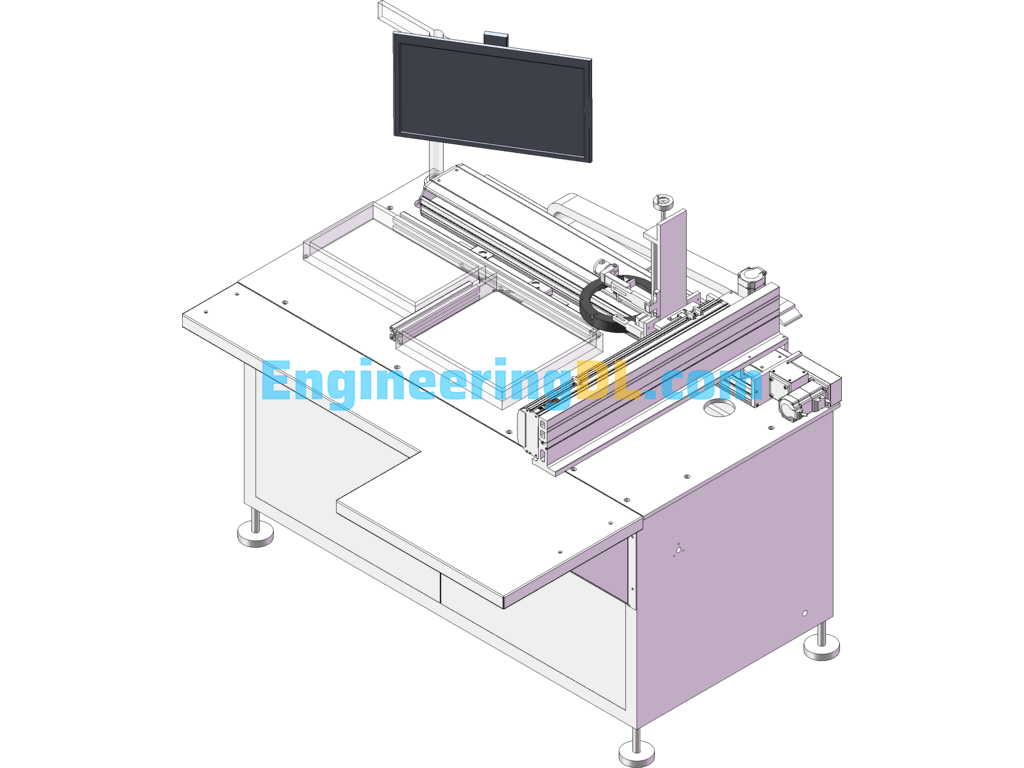 CCD Detection Product Character Machine SolidWorks, 3D Exported Free Download