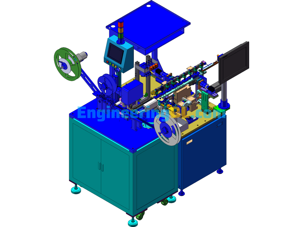 CCD Automatic Detection Packaging Machine (SW Design) SolidWorks Free Download