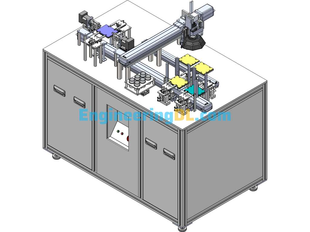 CCD Vision Inspection Machine (Optical Inspection Machine) SolidWorks, 3D Exported Free Download