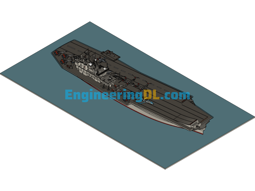 CG Aircraft Carrier (SW Design) SolidWorks Free Download