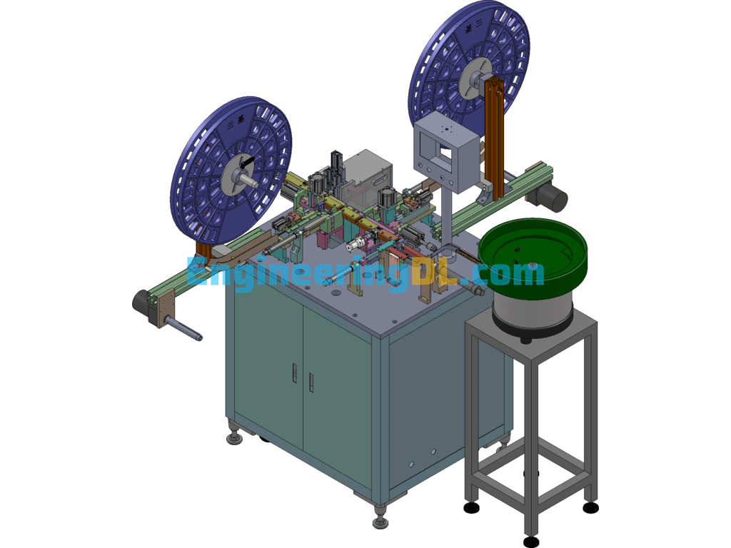 CKX-035-408 Automatic Insertion Of Six Terminals Machine SolidWorks, 3D Exported Free Download