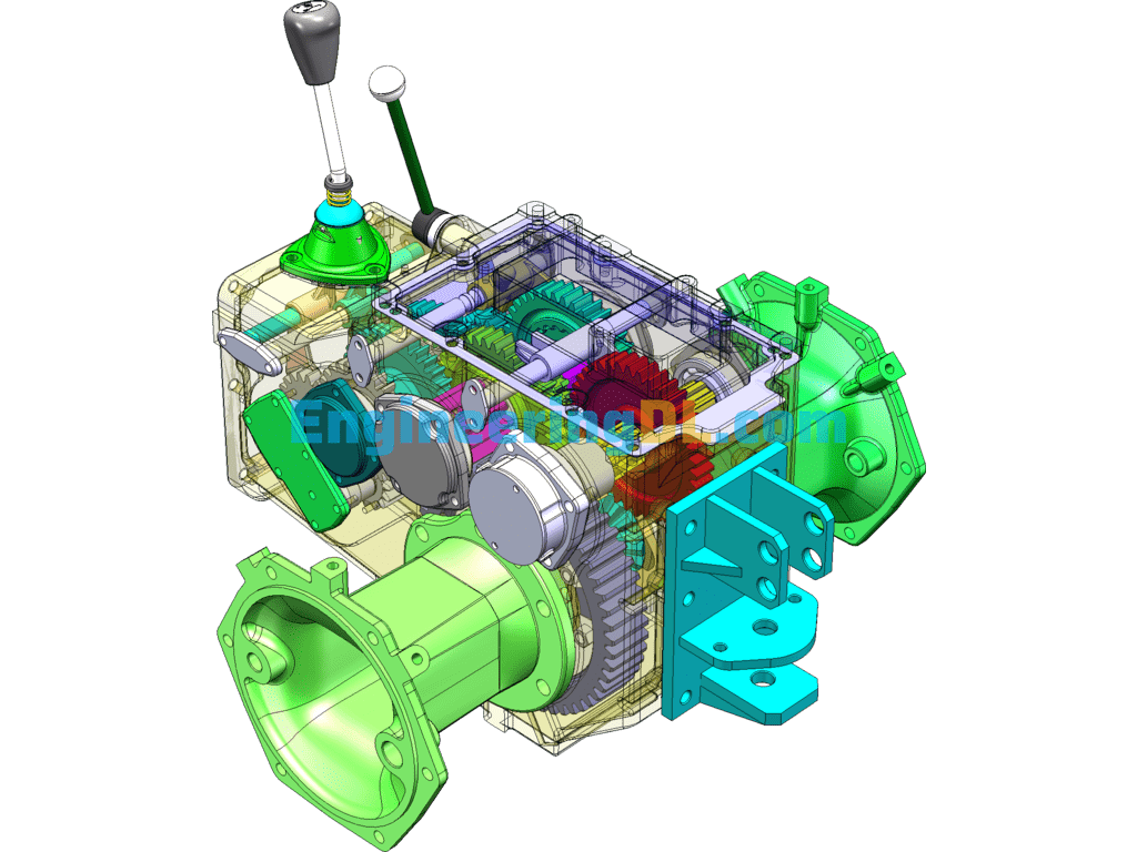 CL200 Small Agricultural Four-Wheel Tractor Gearbox (Full Parametric Design) SolidWorks Free Download