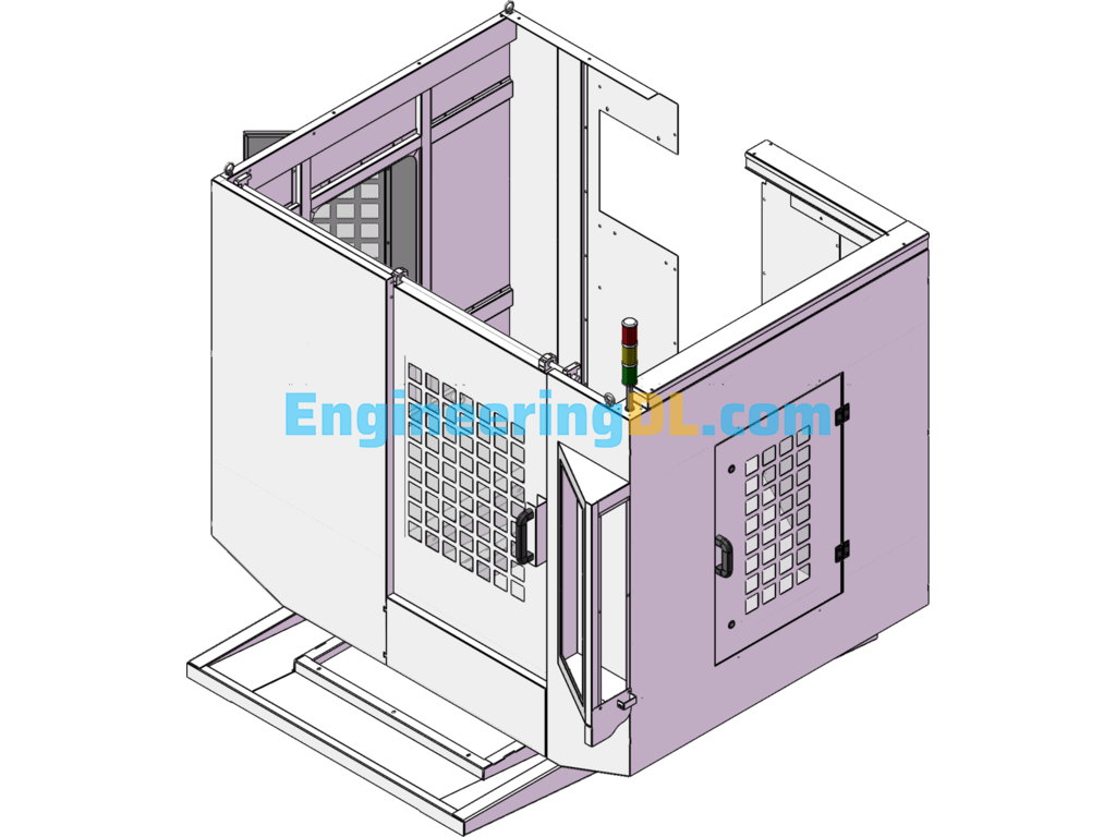 CNC Machining Center Housing Sheet Metal Cover Body SolidWorks Free Download