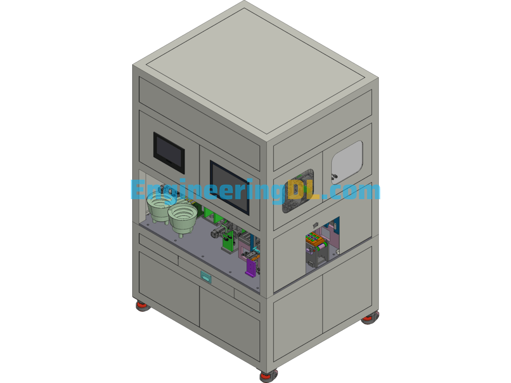 CNC Carrier Loading And Unloading Automation Equipment 3D Exported Free Download