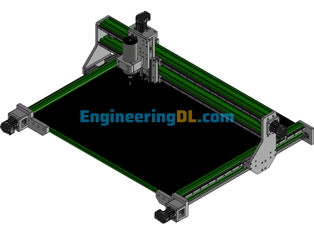 CNC Engraving Machine Design Model Drawing SolidWorks Free Download