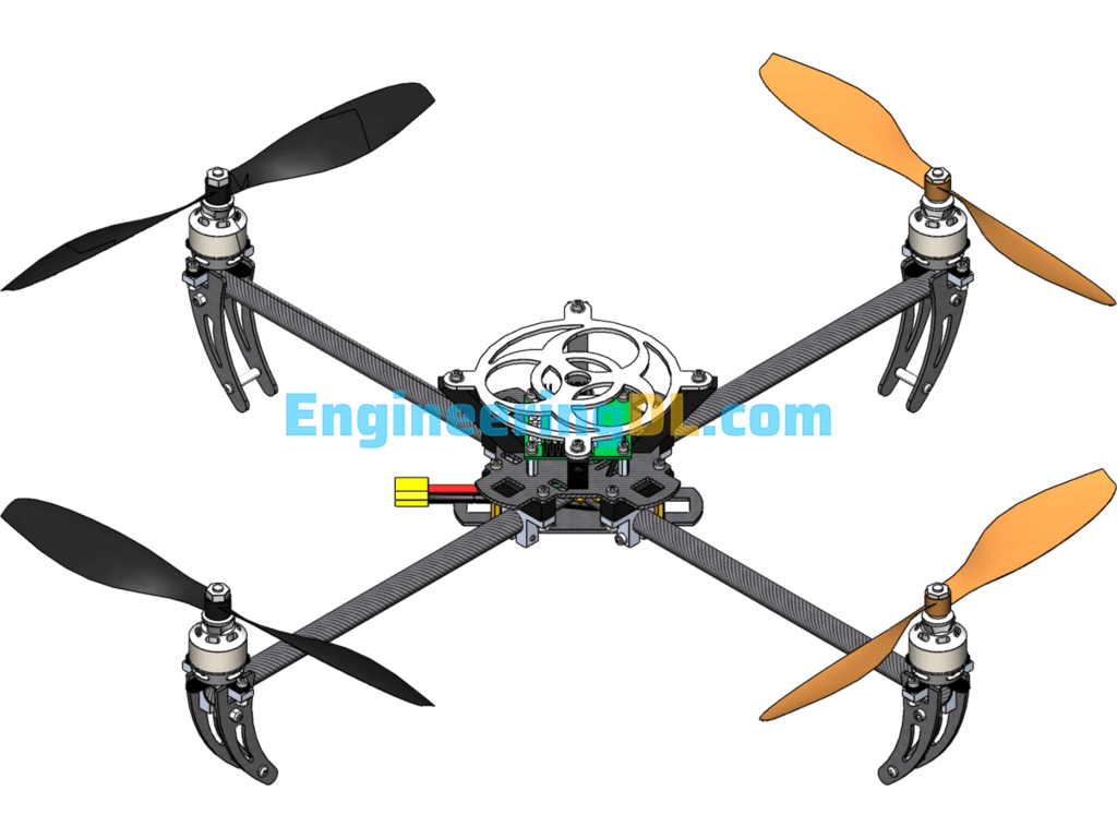 Custom Quadcopter Drawing SolidWorks Free Download