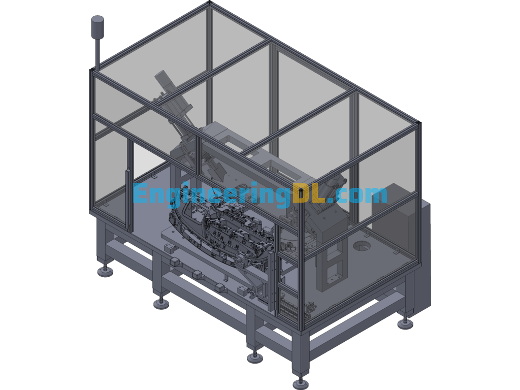 D077 Instrument Panel Punching Equipment 3D Exported Free Download
