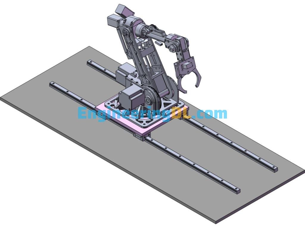 DIY Small Robot SolidWorks, 3D Exported Free Download