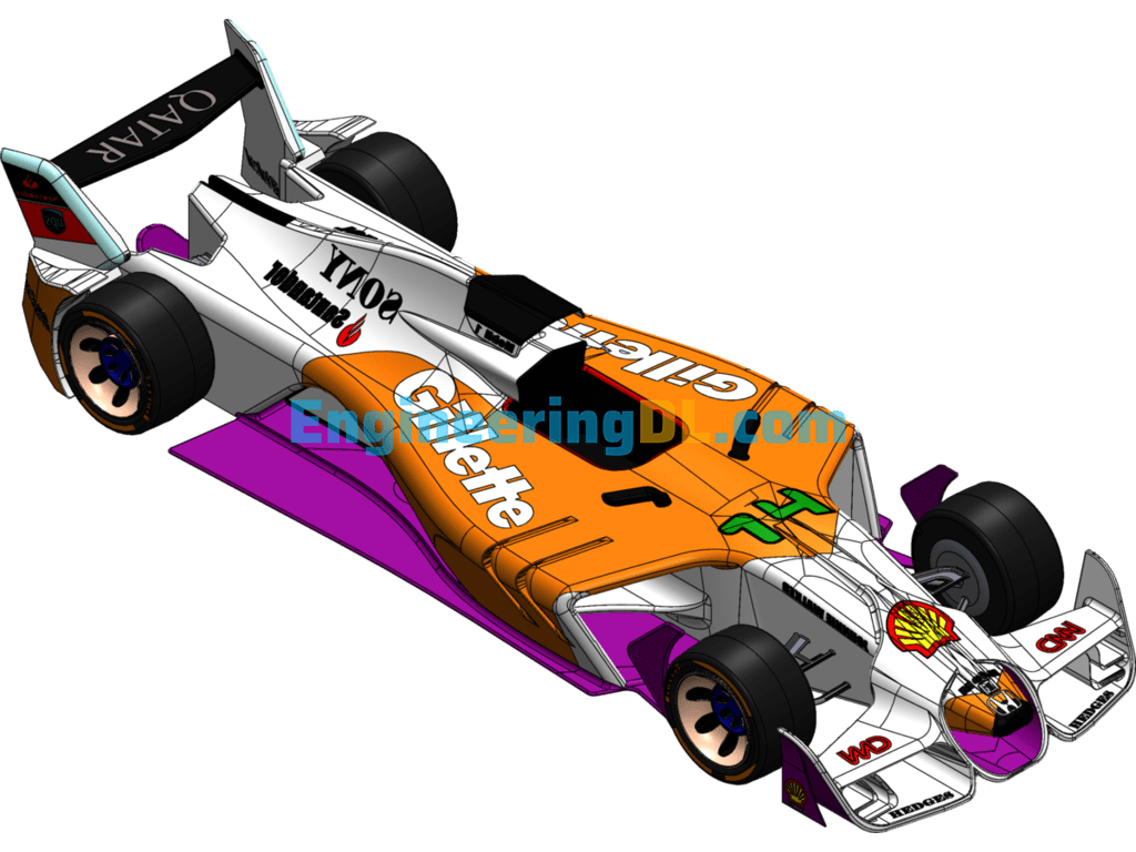 Formula 1 Racing SolidWorks, 3D Exported Free Download