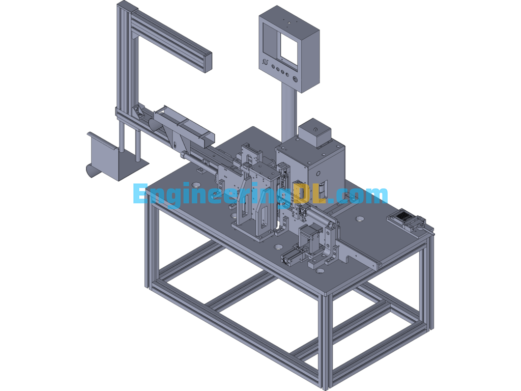 FPC24pin Automatic Machine (CreoProE), 3D Exported Free Download