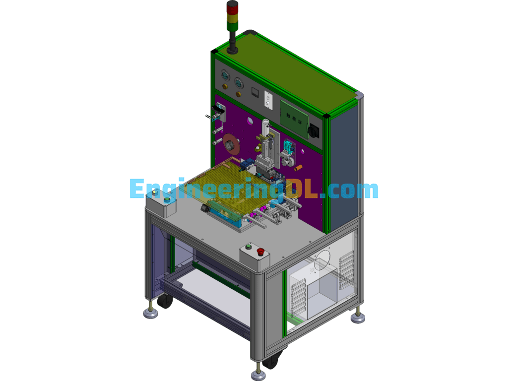 FPC Laminating And Soldering Machine SolidWorks, 3D Exported Free Download