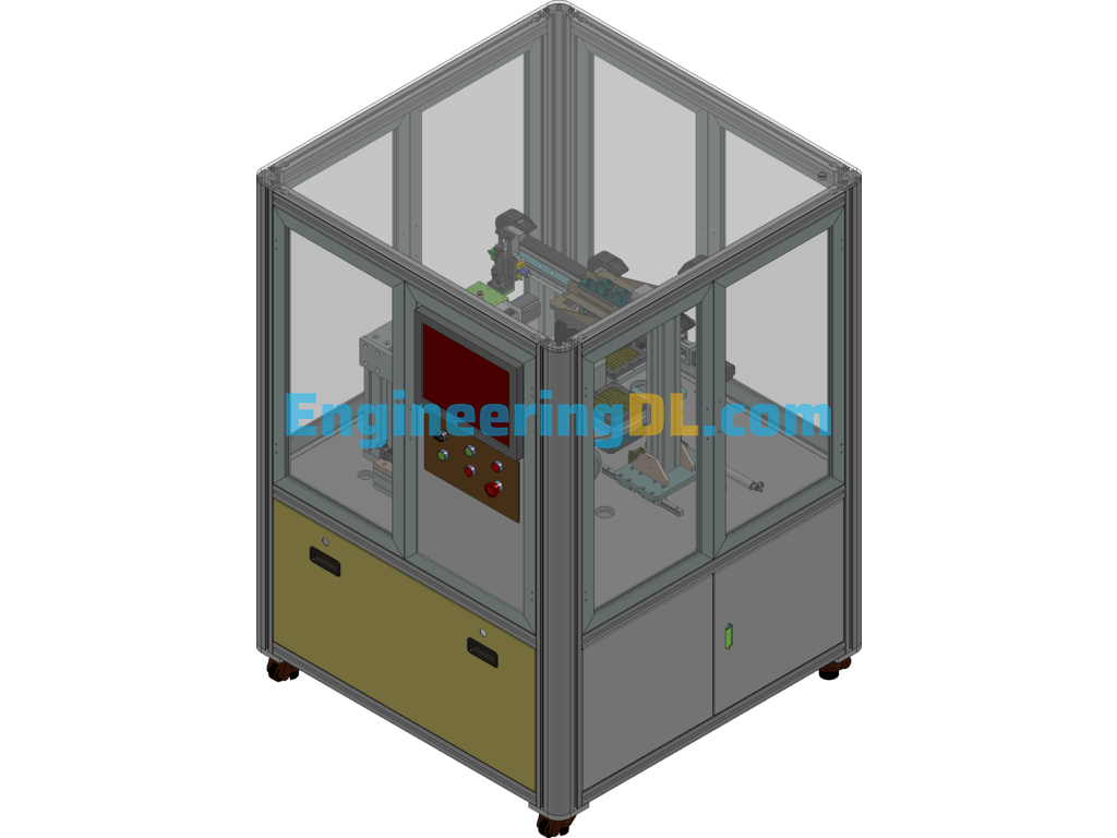 FPC Automatic Vision Inspection Machine, Flexible Circuit Board Inspection Equipment SolidWorks, 3D Exported Free Download
