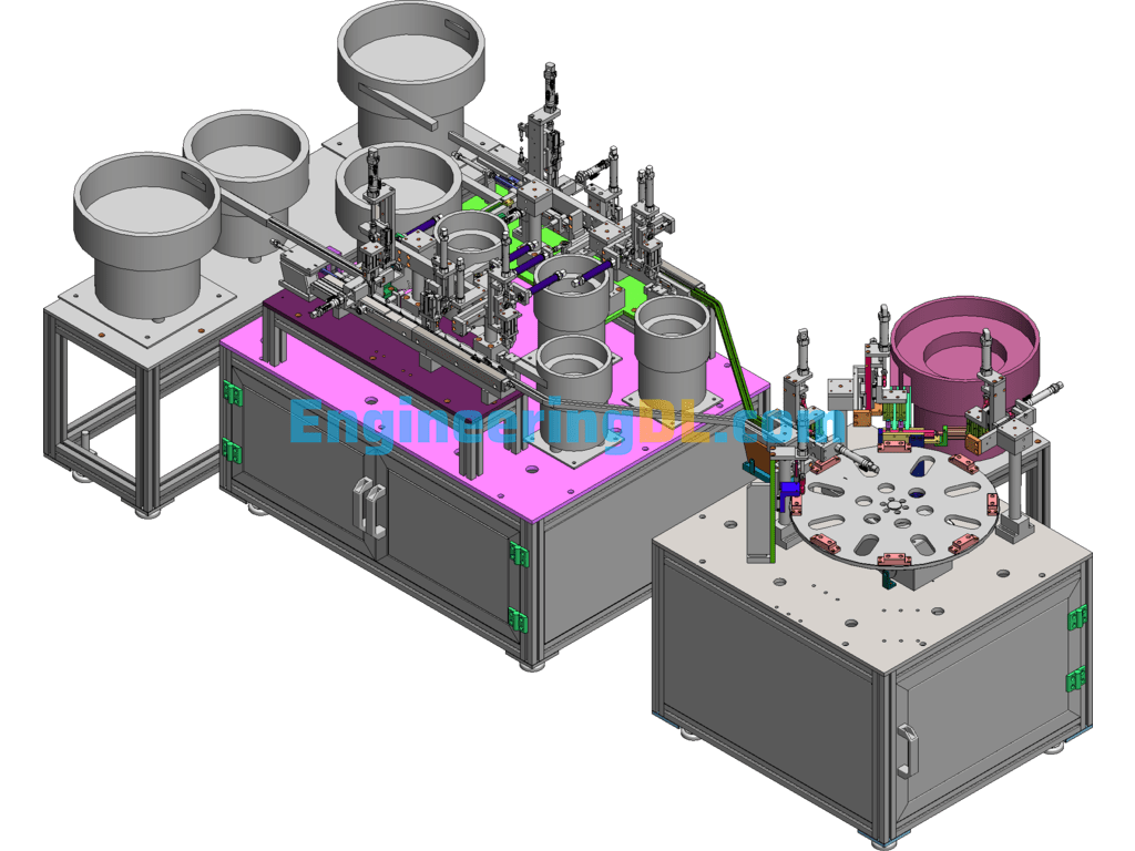 F-Head Link Head Automatic Assembly Equipment SolidWorks, 3D Exported Free Download