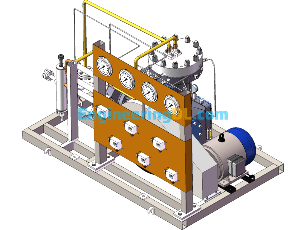 GL100 Series Diaphragm Compressor SolidWorks Free Download