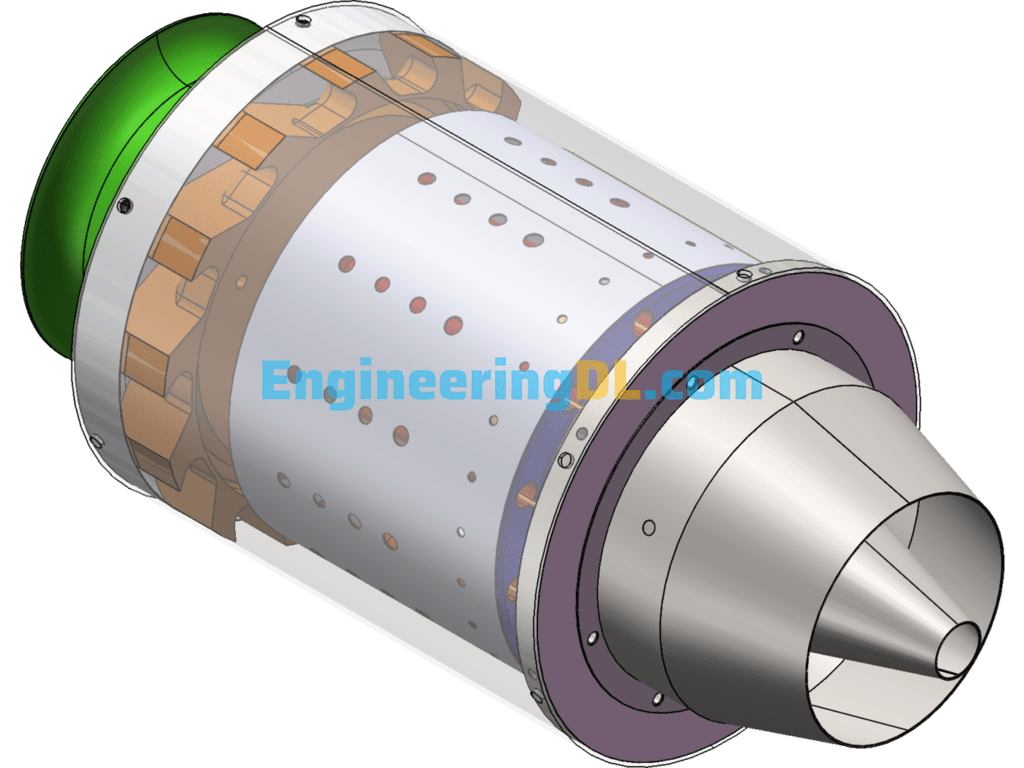 GR180 Turbo Engine SolidWorks, 3D Exported Free Download