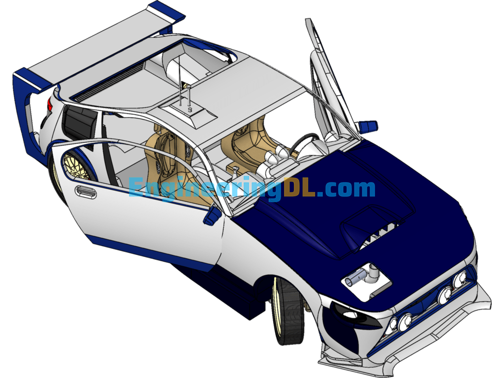 GTR605 Sports Car Model SolidWorks Free Download