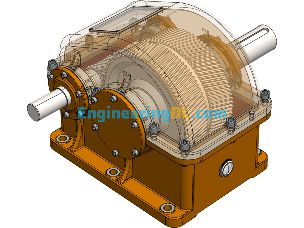 H1 Reducer, Speed Reducer SolidWorks, 3D Exported Free Download
