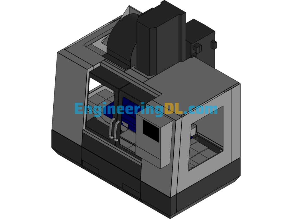 HASS CNC Machine VF-2yt SolidWorks, 3D Exported Free Download