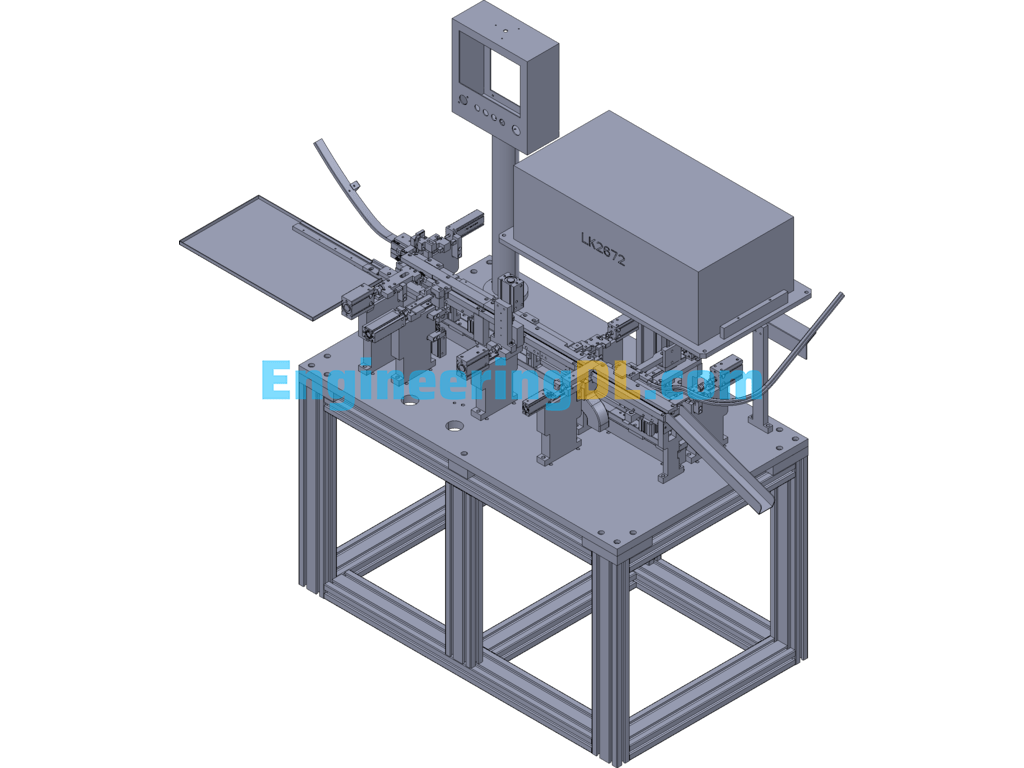 HDMI-162 Vertical Assembly Machine (CreoProE), 3D Exported Free Download