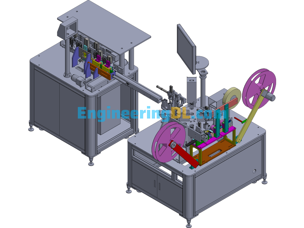 HDMI Test Packaging Machine 3D Exported Free Download