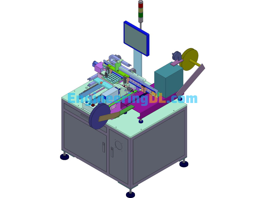 HDMI Connector CCD Automatic Vision Inspection-Packaging Machinery And Equipment SolidWorks, 3D Exported Free Download