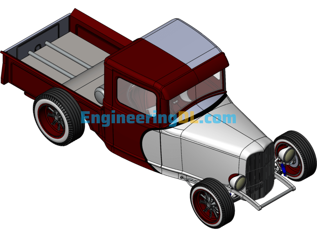 Hotrod Modified Pickup Truck SolidWorks Free Download