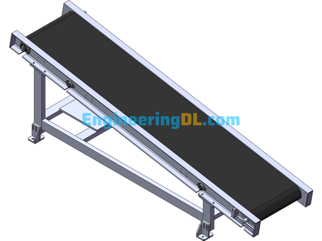 Hs-80t-Product Conveying Device (Belt Conveyor) SolidWorks Free Download