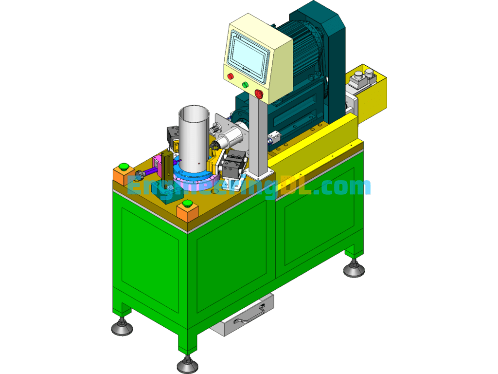 HSM Flanging Series End Milling Machine SolidWorks, 3D Exported Free Download