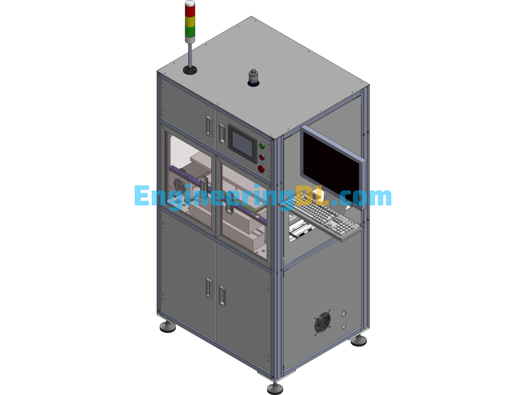 ICT Automatic Test Machine 3d Model Design Structure Drawing PCB Test SolidWorks, 3D Exported Free Download