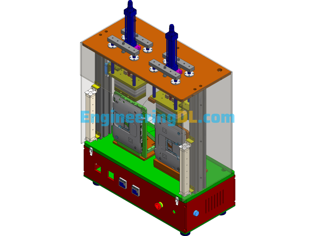JB0098 Lower Cover Side Heat Fusion Machine (Left And Right) SolidWorks Free Download