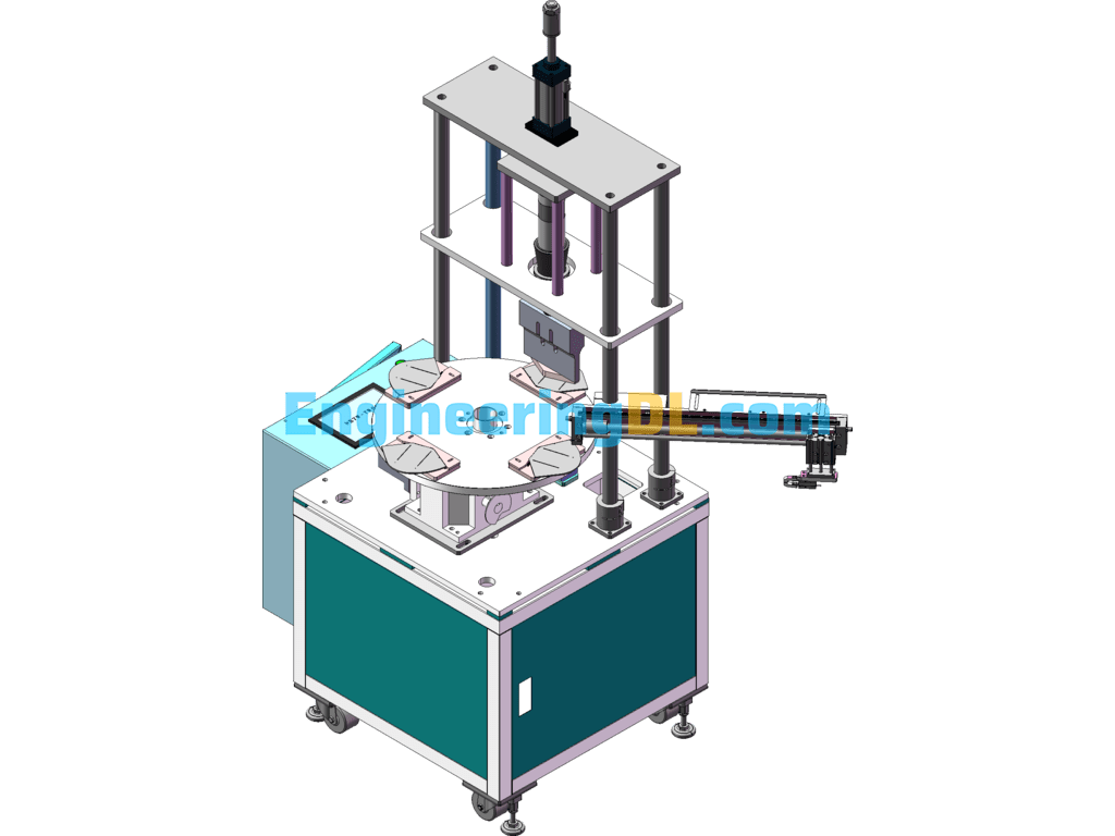 Kn95 Four-Station Edge Sealing Machine SolidWorks Free Download