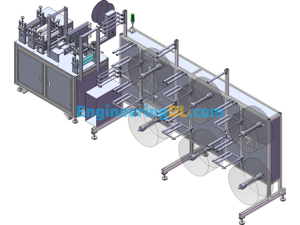 KN95 Punching Machine Improved Version SolidWorks, 3D Exported Free Download