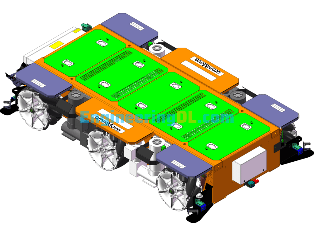 KUKA OMNIMOVE Heavy-Duty Mobile Transport Platform SolidWorks, 3D Exported Free Download