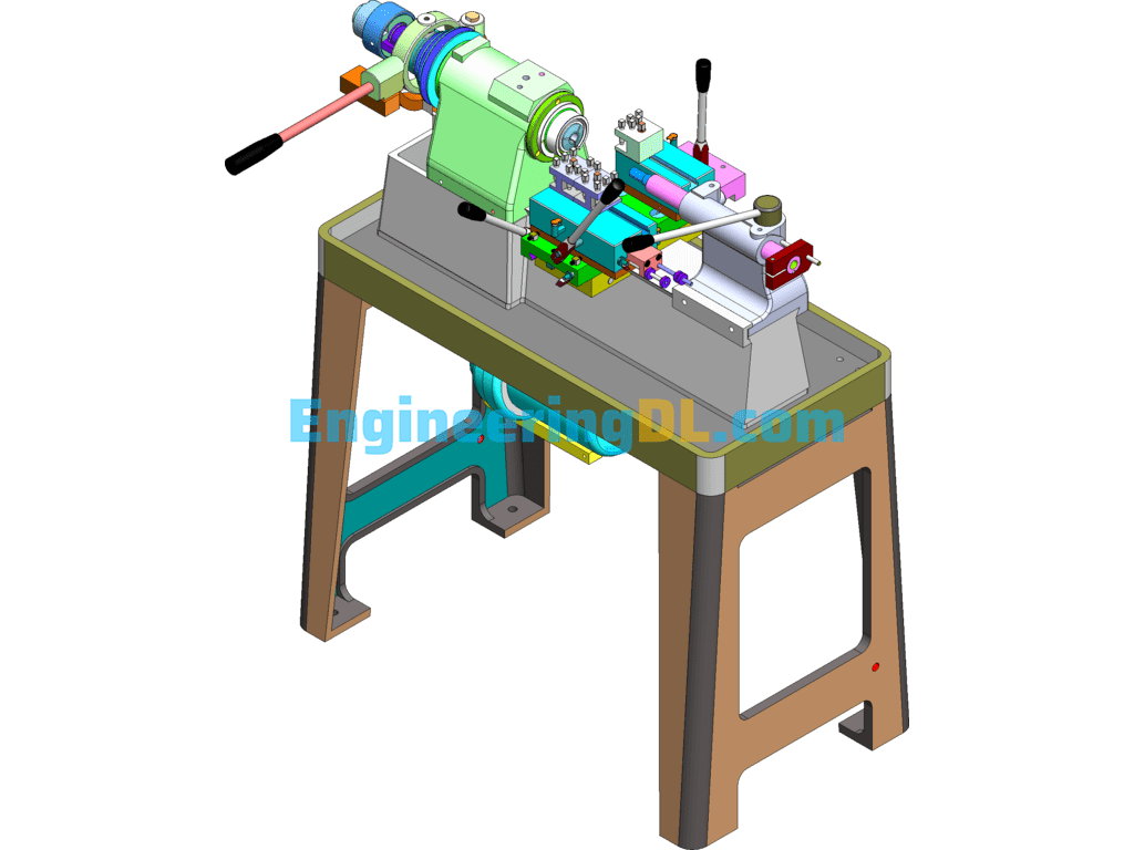 KY25-B Type Internal Tooth Lathe SolidWorks, 3D Exported Free Download