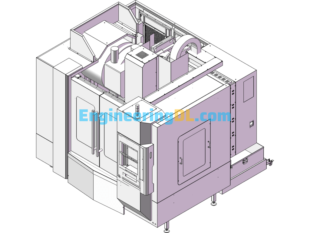 L850 Machine Sheet Metal Shield SolidWorks, 3D Exported Free Download