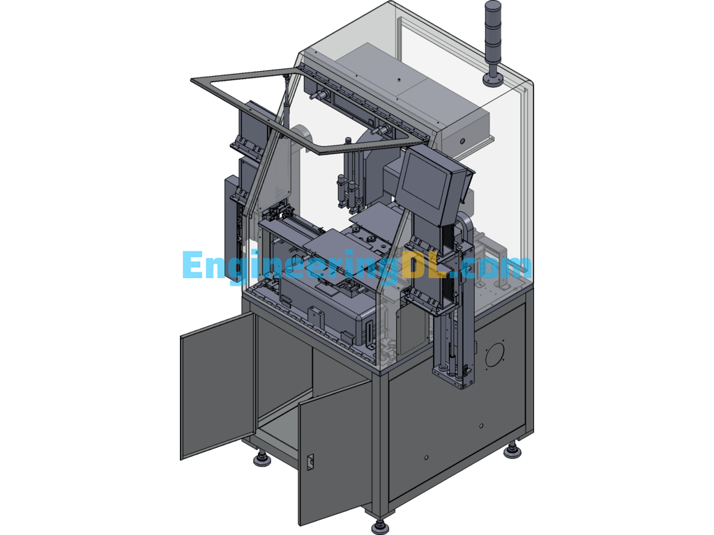 LED Loading And Unloading Automatic Dispensing Machine SolidWorks, 3D Exported Free Download