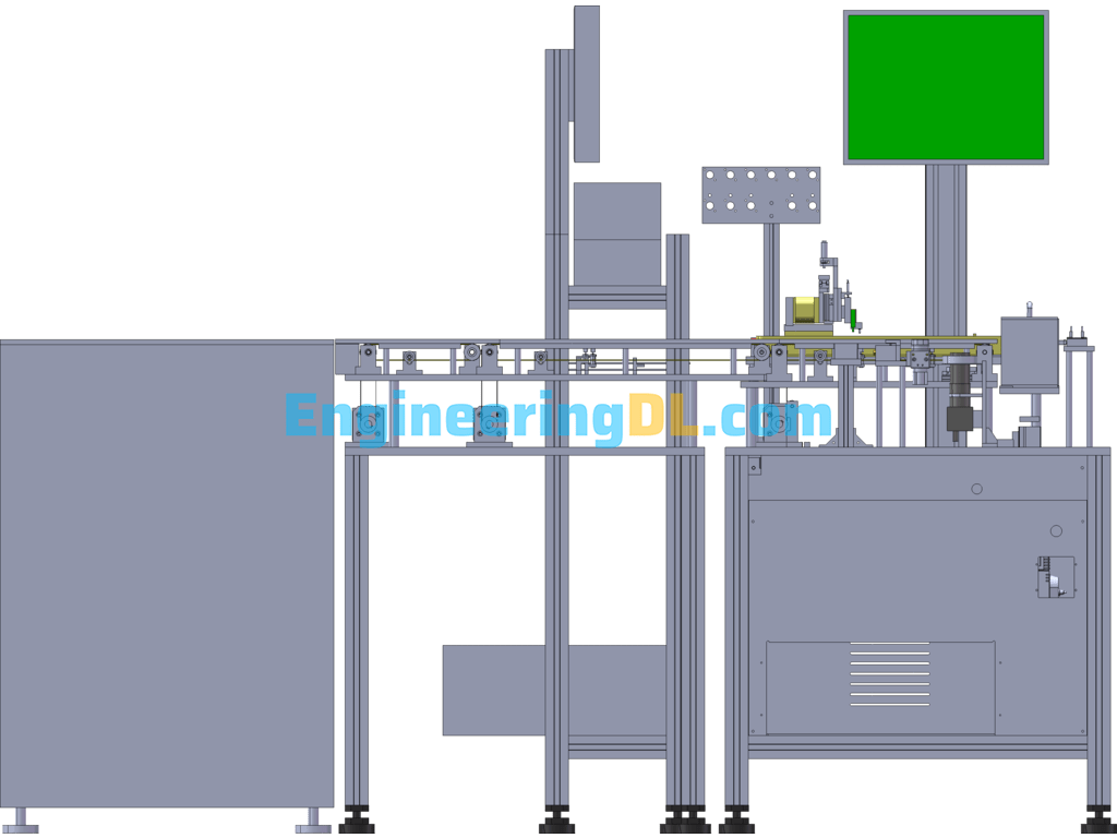 LED Component Packaging Inspection All-In-One Machine SolidWorks Free Download
