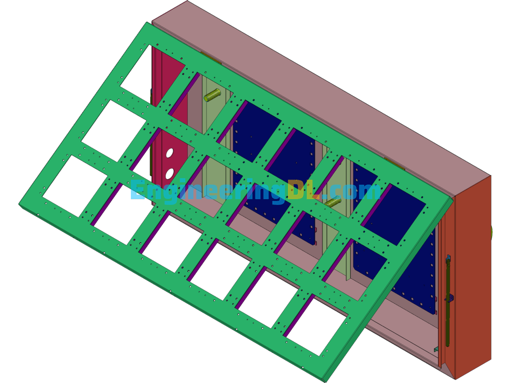 LED Variable Information Board SolidWorks, 3D Exported Free Download