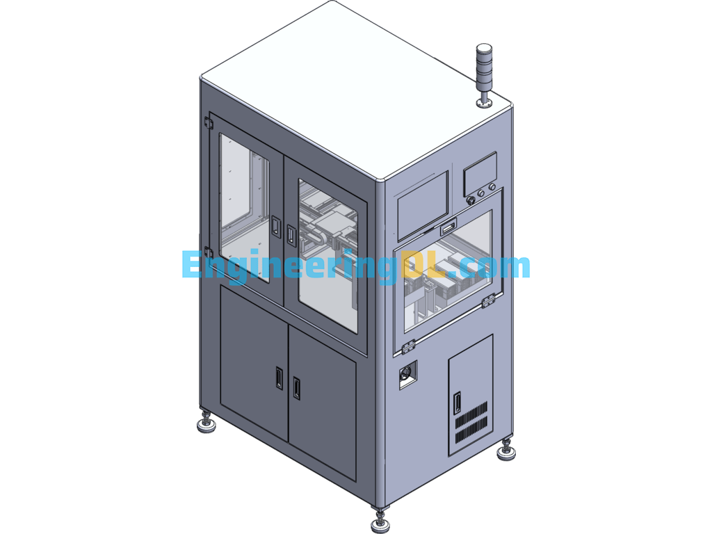 LED Board Appearance Inspection Machine SolidWorks, 3D Exported Free Download