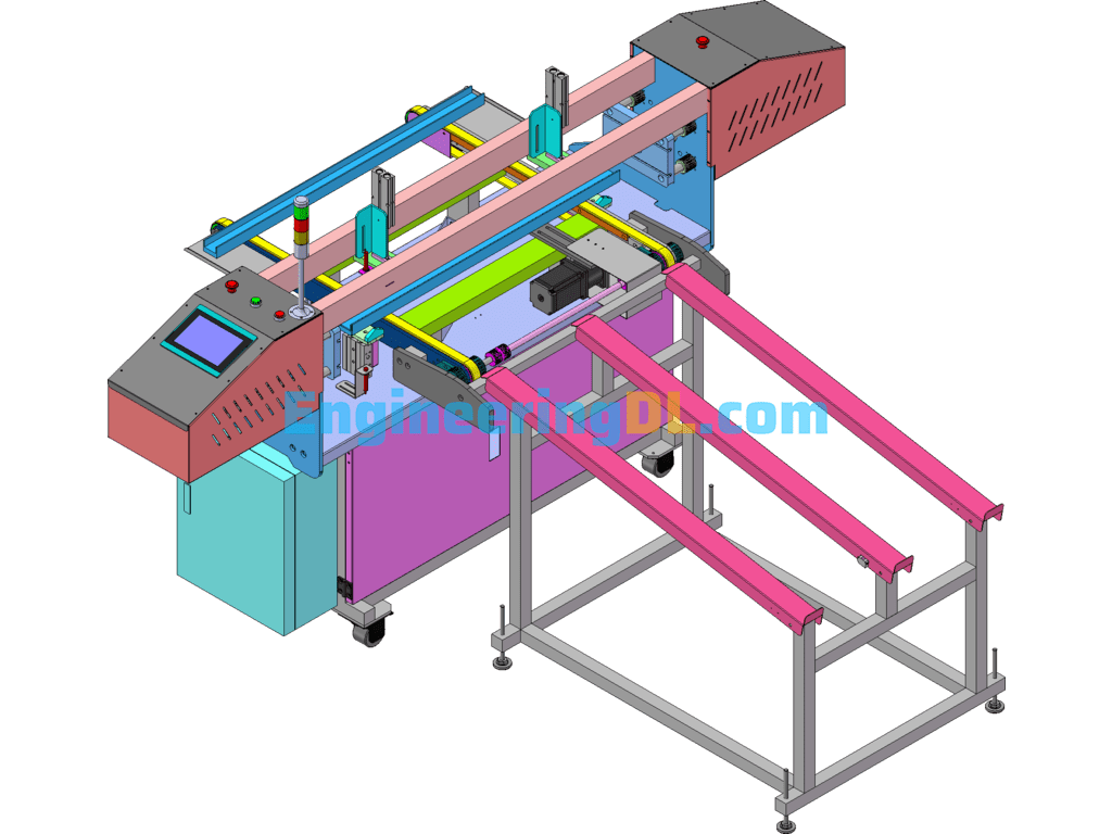 LED Wall Washer Light Base End Cap Press-In Machine SolidWorks, 3D Exported Free Download