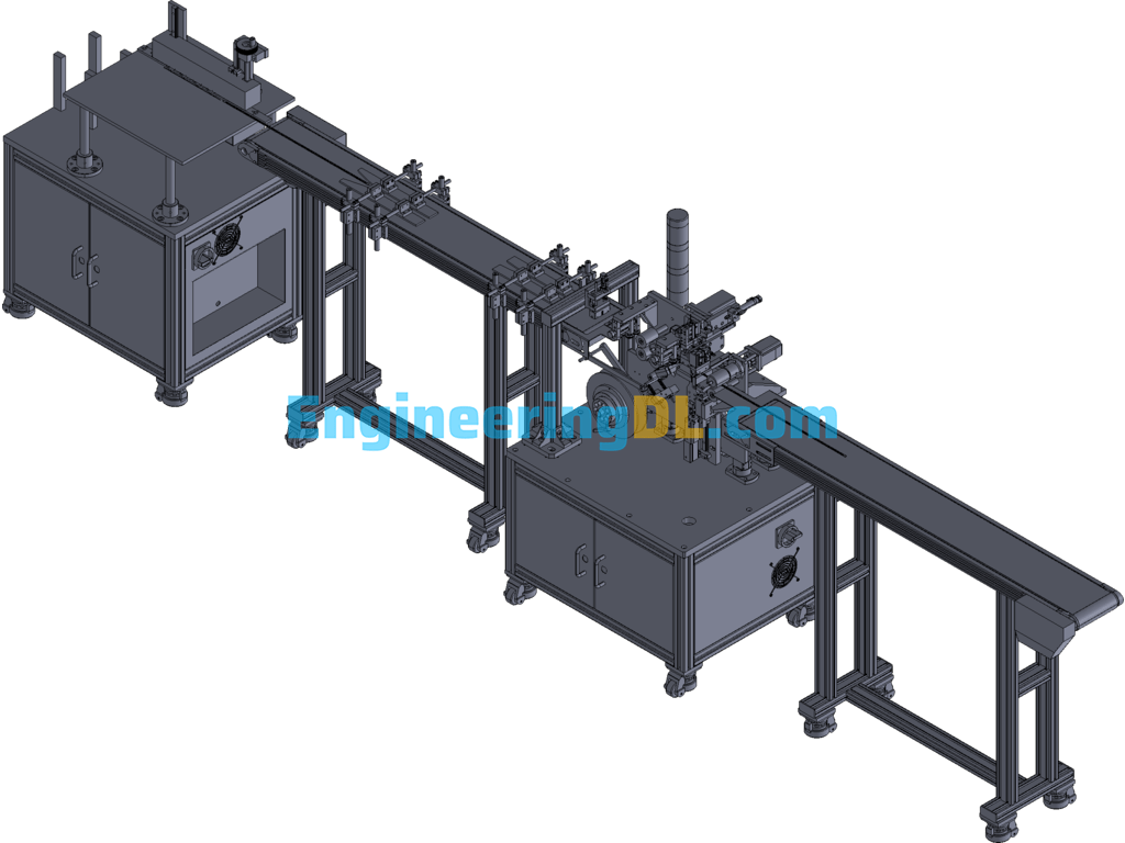 LED Strip Dividing And Pasting Double-Sided Adhesive Automatic Machine 3D Exported Free Download