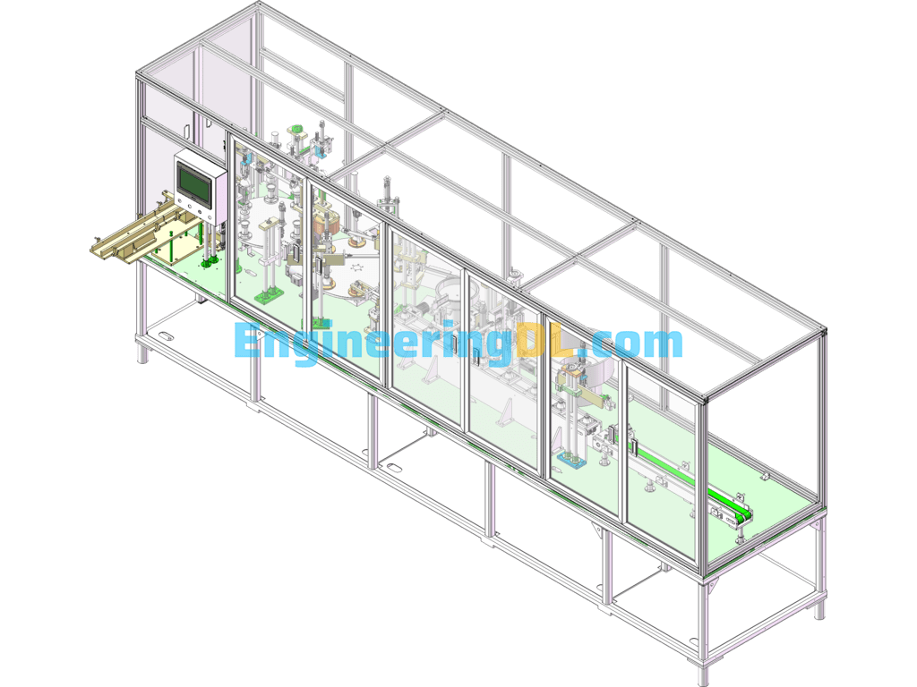 LED Bulb Automatic Assembly Equipment SolidWorks, 3D Exported Free Download