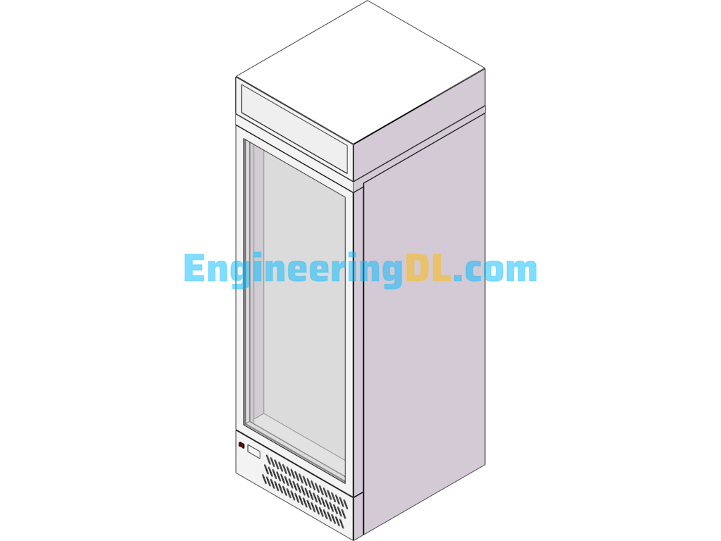 L Refrigerator SolidWorks, AutoCAD Free Download