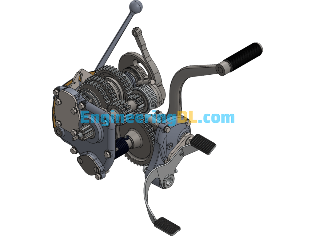 M72 Motorcycle Gearbox SolidWorks Free Download